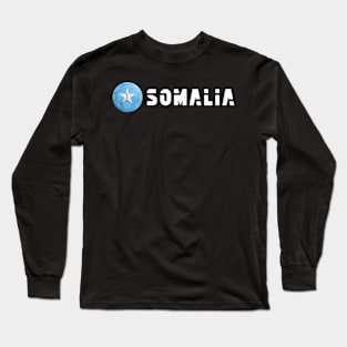 Somalia Soccer Fan with Somali Flag and Football Long Sleeve T-Shirt